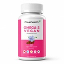 Fixuphealth Flaxseed Oil Omega 3 Vegetarian Capsules with Evening Primrose Oil | Vegan Omega 3 Supplement for Hair, Skin, Heart, Brain, Joint & Bone Health | 60 Liquid Filled Veg Capsules