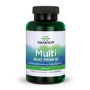 Swanson Multi and Mineral Daily Heren Multivitamine Multimineral Health Supplement 250 Capsules (Caps)