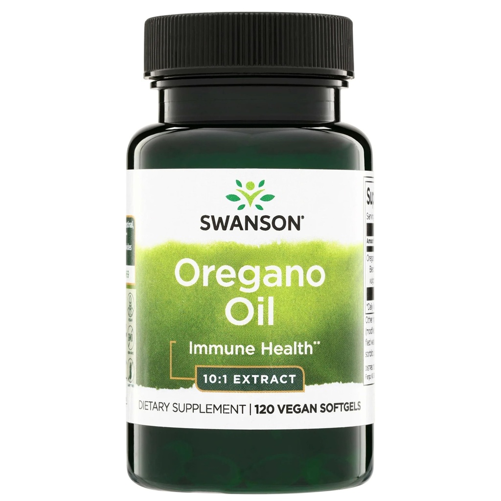 Swanson Oregano Oil 10:1 Extract-Natural Supplement Promoting Digestief Health-Rescue & Urinary Tract Health Support (120 Softgels, 150mg Each)