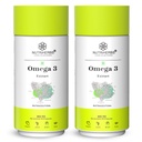 NUTRIHERBS Vegetarian Omega-3 Fatty Acids 800mg Capsule– Plant-Based DHA & EPA Supplement | Supports Heart, Brain, Joint, Eye & Skin Health | No Fish Oil | for Men & Women | 90 Capsules Pack of 2
