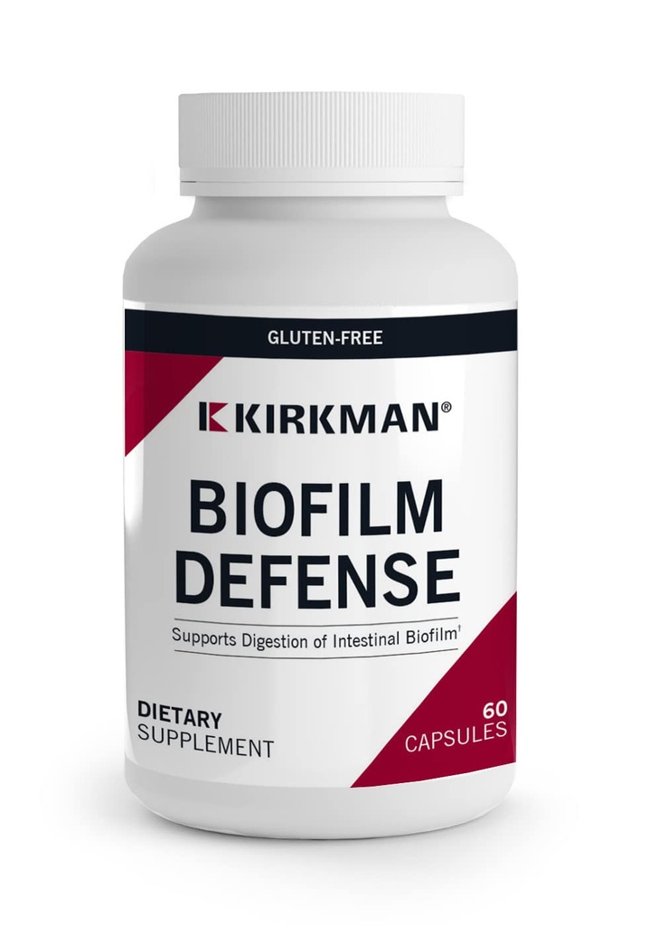 Kirkman - Biofilm Defense Disruptor and Buster - W/Lipase and Glucoamylase - Enzymen for Digestion for Men and Women - Protects Immune System - 60 Supplement Capsules