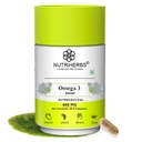 NUTRiHERBS Omega 3 800mg Capsules | Plant-Based DHA & EPA Supplement for Heart, Joint, Eye Health | Omega 3 Fatty Acids for Brain Support, Skin Wellness | for Men & Women (30 Capsules)