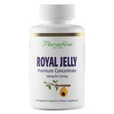 Paradise Herbes Jelly Royal, Empereur d'or, Super Potent, Ultra Pure, Vegan, Sans gluten, Non-OGM, Concentré séché au gel, 60 Capsules Végétariennes Comte