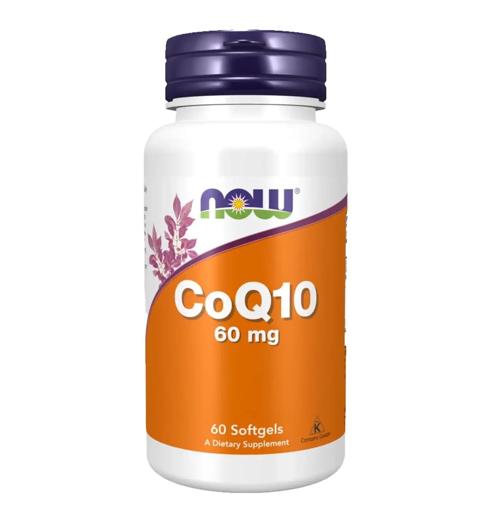 Now Foods - Co Q 10 With Omega-3 Fish Oil, 60 mg, 60 softgels