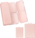 FYYY 2 Stuks Daily Pill Organizer, 7 Compartments Portable Pill Case Travel Pill Organizer,[Folding Design] Pill Box voor Purse Pocket om vitamines te houden, Cod Leverolie, Complementen en Medicatie-Roze