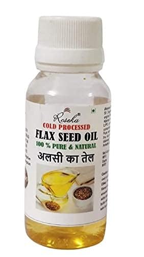 Cold Pressed Flaxseed, Alsi Ka Tel Tisi Oil Rich in Omega 3-6-9 Weight Loss Fiber Rich Health Care - Fish Oil (50 ml, Pack of 1)