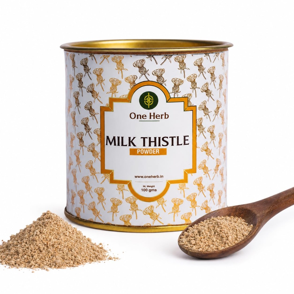One Herb – Milk Thistle Seed Powder 100g | Silybum Marianum | Traditionally Used Herbal Powder for Daily Wellness & Internal Balance