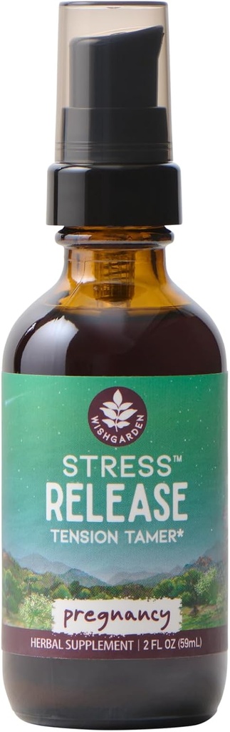WishGarden Herbs Stress Release voor de zwangerschap - natuurlijke kruiden Stress Relief Supplement met citroenbalsem & kamille, Adrenale ondersteuning voor zwangerschap en postpartum bevordert ontspanning en rust, 2oz