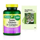 Spin Val-Ley Super Vitamine B-Complex Comprimés Dietary Supplément Valeur Taille, 250 Compte (Approvisionnement de plus de 8 mois) + Guide Vtmx Vitamine exclusif (2 articles)