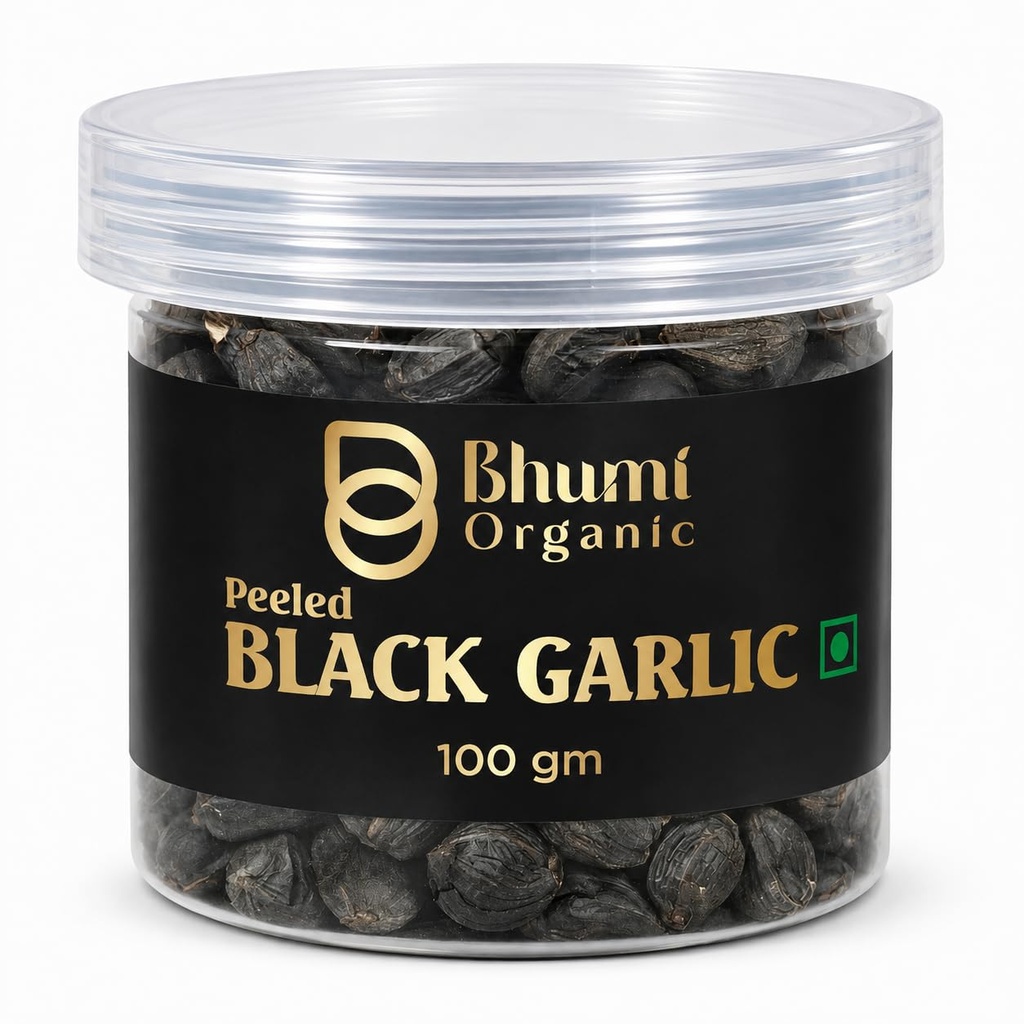 Bhumi Organic Fresh Peeled Black Garlic Cloves 100g