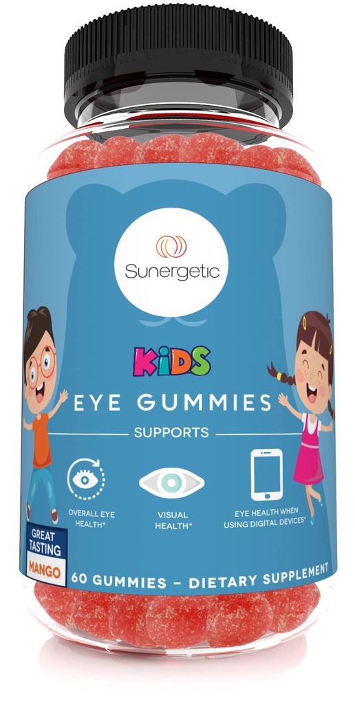 Premium Eye Support Gummies for Kids - Lutein met Zeaxanthine Ondersteunt de algehele gezondheid van het oog, het zicht en de maculaire gezondheid