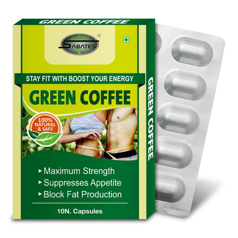Green Coffee Slim Body Medicine | Green Coffee Capsule Fat Burner Weight Loss Product For Teenage Green Coffee Capsules & Loose Extra Body Rapidly Without Exercise 10 Capsule