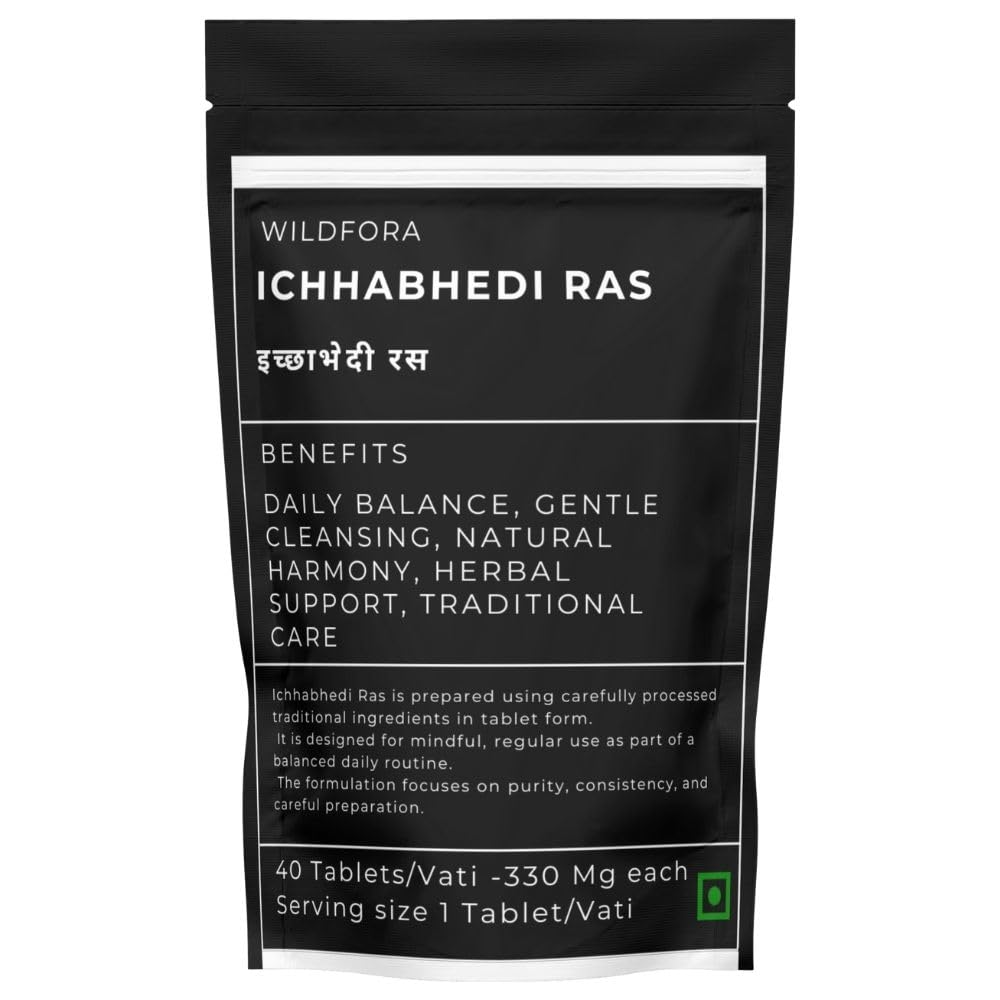 Ichhabhedi Ras Tablets | Traditional Ayurvedic Herbal Formula | Vati 25 Gms - 40 Tablets