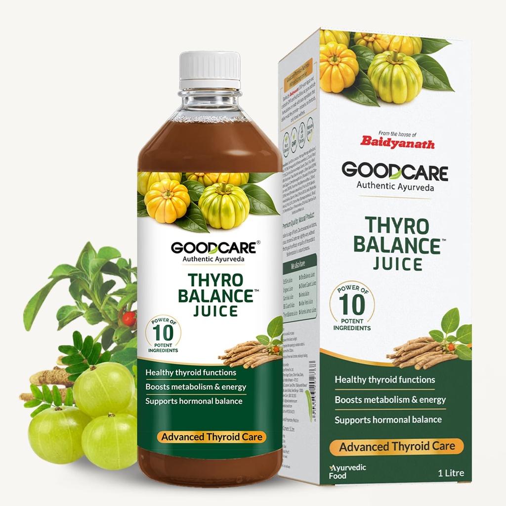 Goodcare Thyro Balance Juice 1000ml by Baidyanath | Ayurvedic Thyroid Support | Boosts Metabolism | Balances Hormones | Detox & Immunity Support