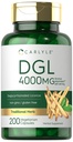 Carlyle DGL Gedeglycyrrizineerde Licorice Capsules 200 Graaf: 4000mg Vegetarische, niet-GMO en Glutenvrij Supplement