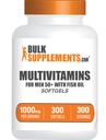 BulkSupplements.com Multivitamine voor mannen 50 Plus Softgels - Mannen Dagelijkse Vitaminen, Multiminerale Supplement - Complete Multivitamine met Visolie - 1 Softgel per Serving, 300 Tellen (Pack of 1)