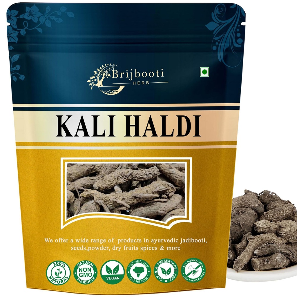 Brijbooti Kali Haldi 100gm | Black Turmeric - Narkachur - Nar Kachur - Narkchaur - Curcuma Zerumbet - Zedoary Root