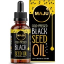 Maju Superfoods Black Seed Oil - 3 keer TQ, Cold-Pressed, Travel Size, 100% Turkse zwarte komijnzaadolie, vloeibare zuivere zwarte zaad, glazen fles, 2 Oz