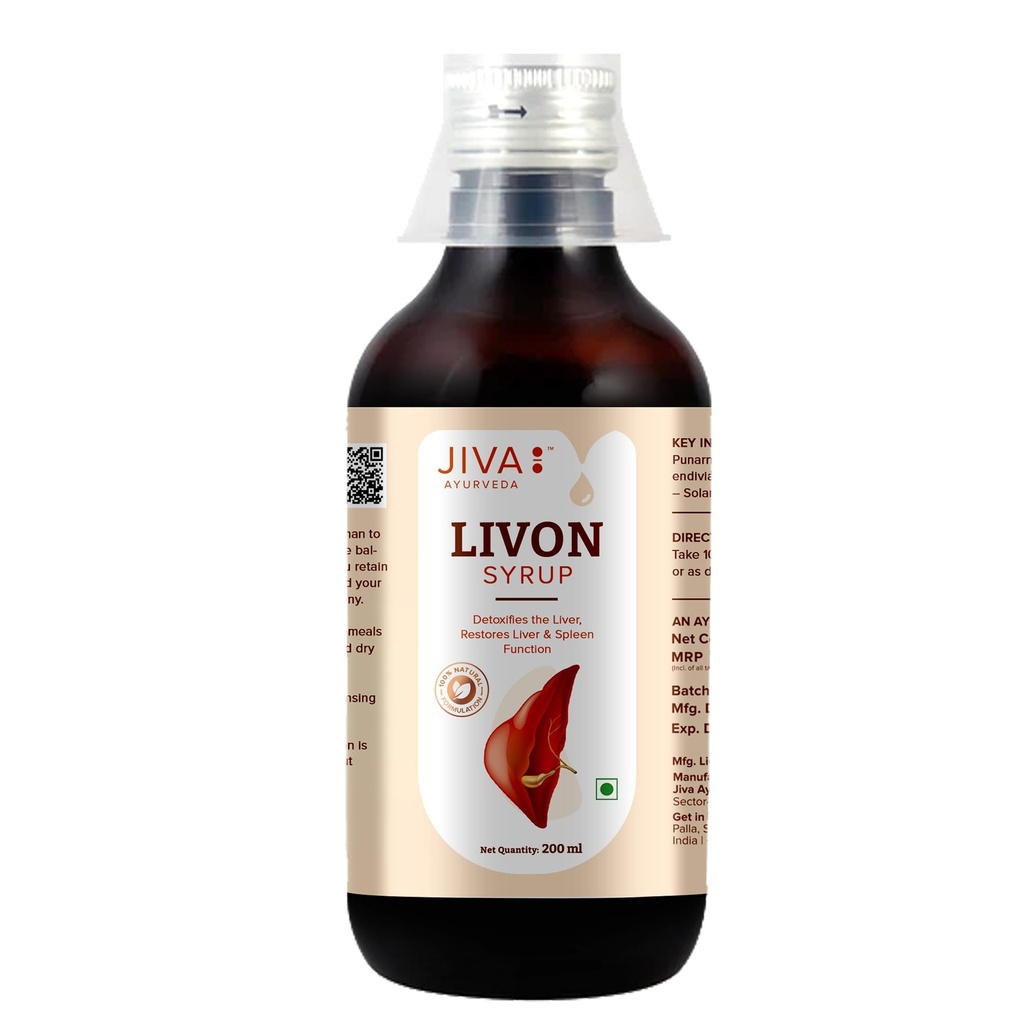 Jiva Livon Syrup For Liver Helps To Promote Digestion - 200ml(Pack of 1)