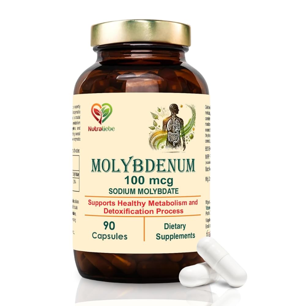Molybdenum - Sodium Molybdate 100mcg, Supports Enzyme Function and Detoxification, 90 Capsules