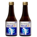 Ethcal D3 Calcium, Magnesium, Zinc & Vitamin D3 Syrup, 200 ml, Pack of 2 | Calcium Syrup for Women & Men | Magnesium Zinc Supplement With Vitamin D3 To Support Bones, Joints & Muscles, Joints & Immunity