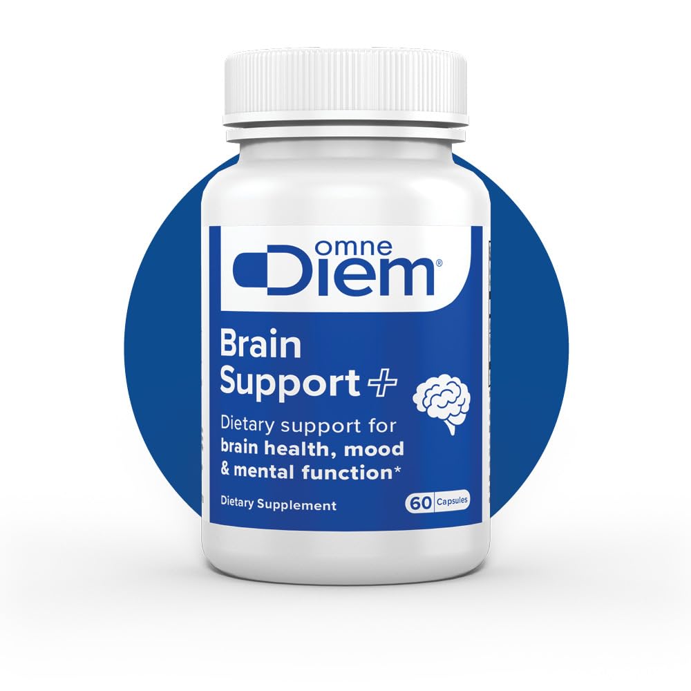Omne Diem Brain Support avec Cerenx et MecobalActive, 60 Capsules – Supplément diététique pour la santé cérébrale, l'humeur et la fonction mentale