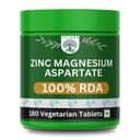 Sylara Zinc Magnesium Aspartate -180 Tablets Capsules - ZMA with Vitamin B6 Supplement