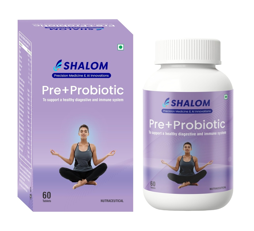 Pre-Pro Biotic with 16 Strains & Prebiotic FOS – 30 Billion CFU – Gut Health, Digestion & Immunity Support (60 Tablets)