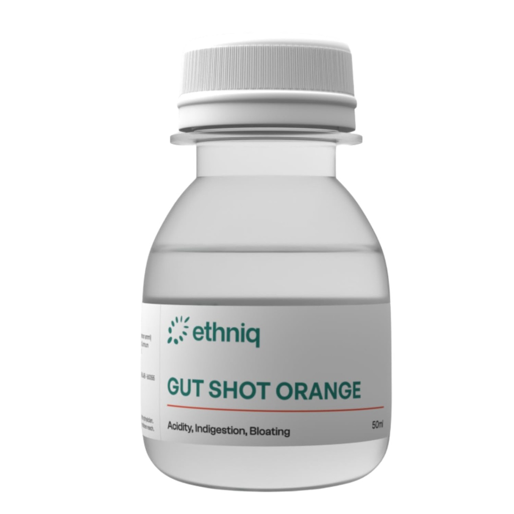 Ethniq Gut Shots | Clinically Proven Herbal Digestive Shots |Instant Relief from Acidity, Bloating, Gas, Constipation|Pudina, Ajwain, Saunf & Jeera | 4 Flavours | Travel-Friendly Pack of 12 | Ease on the go | 50ml Each