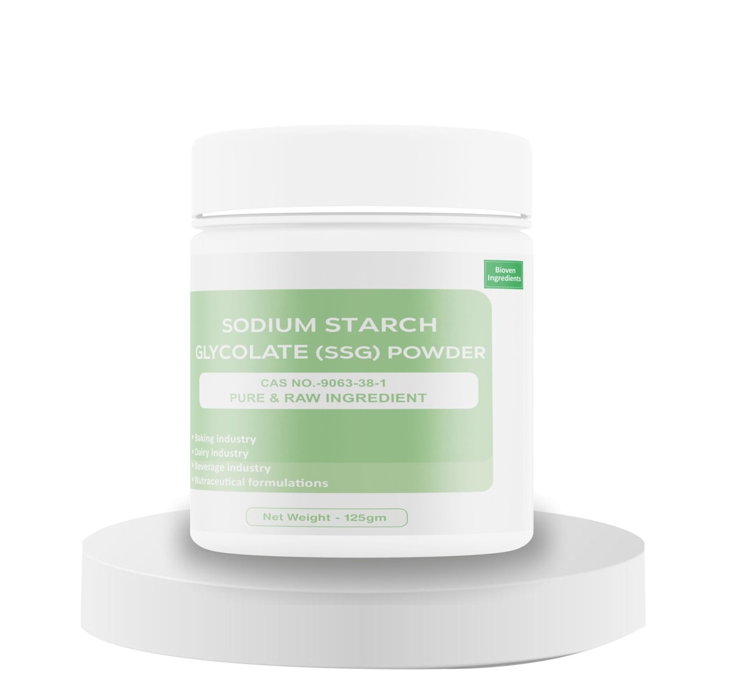 Ingredients Sodium Starch Glycolate Powder Food Grade | Pure Food Additive powder | Fast-Dissolving Thickener & Stabilizer | Instant Mixes, Bakery, Beverages, Nutraceutical & Supplement Formulations | 125GM