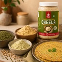 Nutty Yogi Power Protein Cheela - 1.2kg | 26g Protein Per 100g | Ready in Under 10 Minutes | Naturally Gluten-Free | No Added Sugar & Preservatives | Made With Real Whole Grains