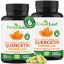 ForestLeaf Quercetin avec Bromelain - 1350mg Mélange avec vitamine C et sting Nettle, supplément avancé Quercetin 500mg, sans gluten sans OGM, immunogène naturel et fonction respiratoire 180 Capsules de légumes