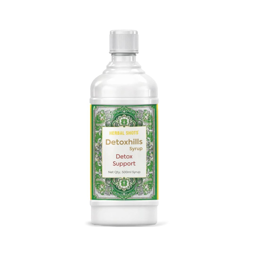 Herbal Hills Detoxhills Herbal Shots, 500 ML, | Supports Daily Detox & Liver Cleanse | Ayurvedic Herbal Juice For Digestion, Gut Health & Toxin Removal | With Triphala, Aloe Vera & Wheatgrass (Pack of 1)