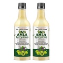 AVG Health Organics Amla Berry Green | Pure Amla Juice - Pack of 2 x 500 ml | Rich in Vitamin C | Immunity Booster, Hair & Skin Health, Body Detox | 100% Natural, No Added Sugar