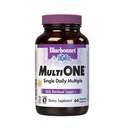 Bluebonnet Nutrition Mult One (avec fer), soutien nutritionnel quotidien*, accessible aux végétariens, certifié Kosher, sans gluten, sans lait, 60 capsules végétales, 60 portions