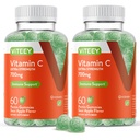 Viteey Kauwbare vitamine C Gummies voor volwassenen - 700mg Extra sterkte Immuun Ondersteuning Supplement - Veganistisch, Glutenvrij - 120 Tel.