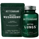 Betterbrand Better Longs & Paddestoelen Bundle - Dagelijkse Respiratory Health Supplement & Mushroom Gummies ter ondersteuning van Gut Health Bundle