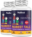 NuBest Tall 10+ - Geavanceerde Bone Strength Formula - Ondersteunt Immuniteit, Gezonde Ontwikkeling & Optimale Wellness - voor kinderen (10+) & Tieners die dagelijks melk drinken - Pack 2 2 maanden Levering