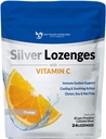 Silver Lozenges met Vitamine C - Premium Nano Silver 60 PPM Colloïdaal Zilver, Biologische Honing en Vitamine C Mineraal Supplement Drops to Support Immune System, Soothe Cough & Throat - 24 Orange Lozen
