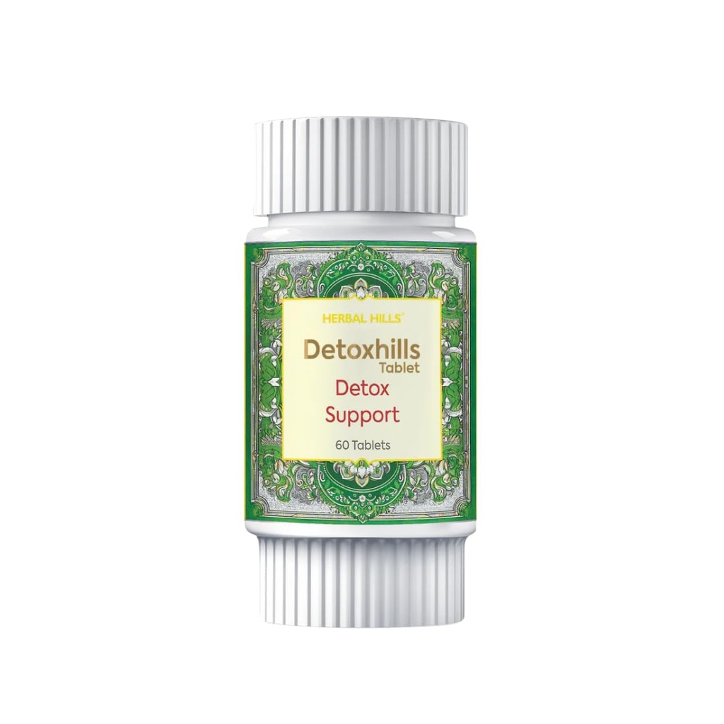 Herbal Hills Detoxhills Tablets, (60 Tablets Pack) | Supports Body Detox & Internal Cleansing | Ayurvedic Detox Supplement For Toxin Removal & Gut Health | With Triphala, Trikatu & Harde