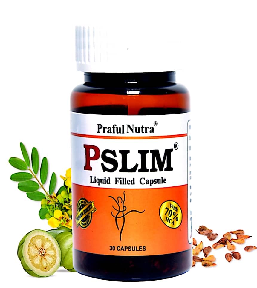Weight Management Capsules for Men & Women – Fat Burner & Metabolism Booster – Herbal Slimming Supplement – PSLIM 30 Liquid Filled Capsules