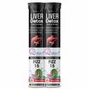Liver Detox Effervescent – Plant-Based Detox with 9 Ayurvedic Herbs | Sugar-Free | Refreshing Watermelon Flavor | Drop, Fizz, Sip | Fizz 15 Tablets Pack of 2