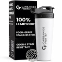 Carbamide Forte Stainless Steel Shaker for gym Bottle 800ml | Leakproof Protein Shaker Bottle with Stainless Steel Mixing Ball | Odour & Stain Resistant Gym Shaker Bottle for Protein Shakes, Creatine, BCAA & Pre-Workout