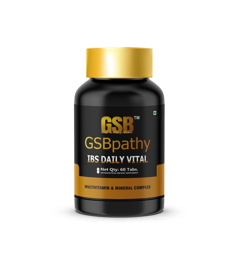 IBS Daily Vital Multivitamin and Mineral Tablets | Daily Energy Immunity and Gut Support for IBS Management (60 Tablets)