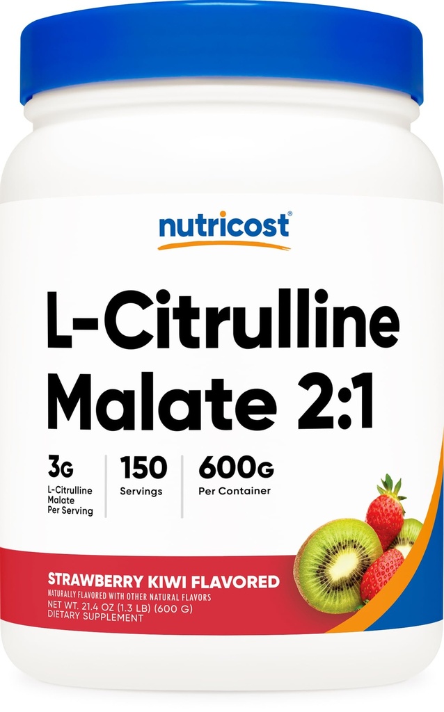 Nutricost L-Citrulline Malate 2:1 (600 Gram) (Strawberry Kiwi)