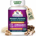 Kankerwetenschappen Biologische Multivitamine voor vrouwen - Paddestoelensupplement Extract - Hormonale & Immune Ondersteuning Vitaminen - 1.500mg Non-GMO Wellness Paddestoelencomplex met 40% Beta-Glucans,120 Capsules