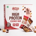 Quipps High Protein Cookie Bars | 25% Protein Multigrain Healthy Energy & Hunger Bar | Fruit & Nut & Choco Chip Healthy Energy Snack Bar | Vegetarian Protein Biscuit for Gym, Fitness & Breakfast | 35g Each x Combo Pack of 10