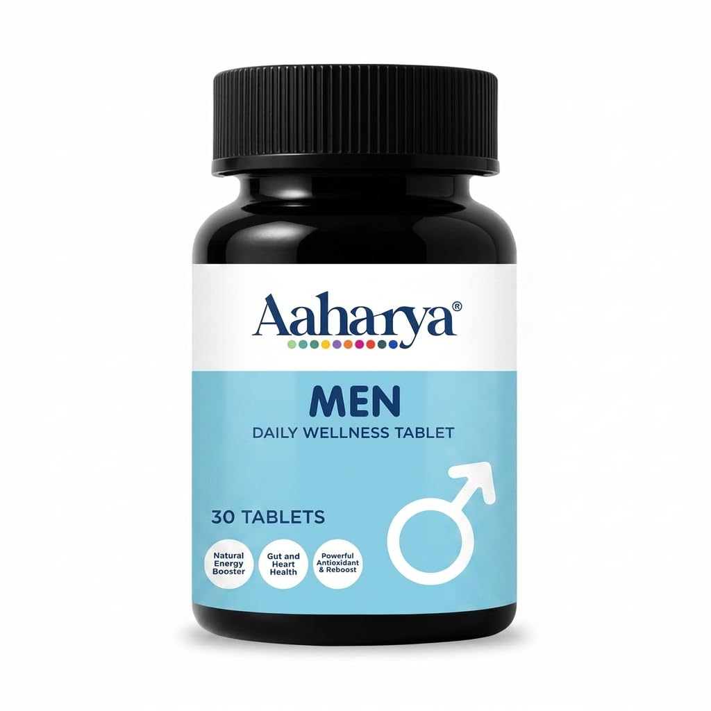 Men Daily Wellness Tablet for Energy, Stamina & Vitality | Ayurvedic Formula with Ashwagandha, Shilajit, Guduchi, Gokshura & Amalki | Supports Immunity, Gut & Heart Health | 30 Tablets