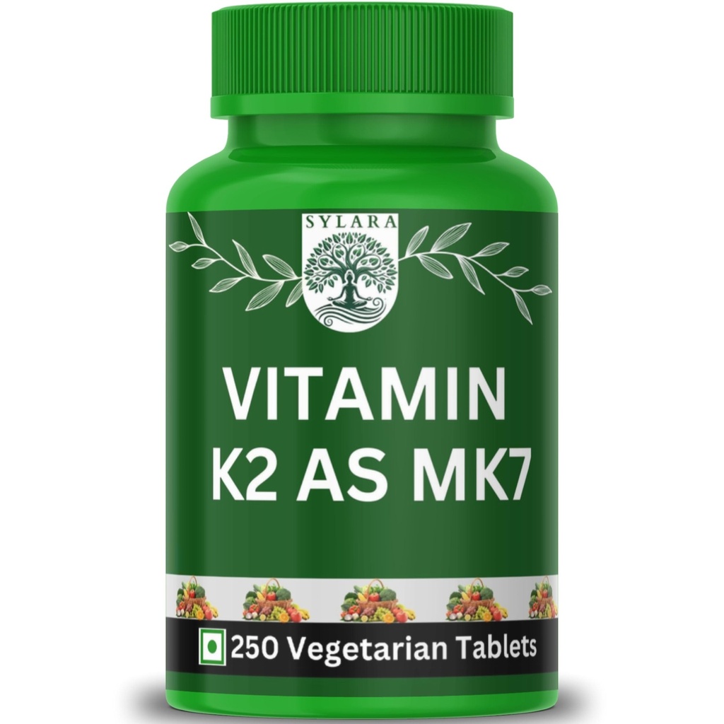 SYLARA Vitamin K2 MK7 Menaquinone - 250 Tablets Capsules Supplements