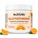 Glutathione Supplements Powder | High Absorption for Skin Glow, Anti-Aging, Even Skin Tone & Antioxidant Support | glutathione Powder with Vitamin C, ALA, Zinc & Biotin | Orange | 100g